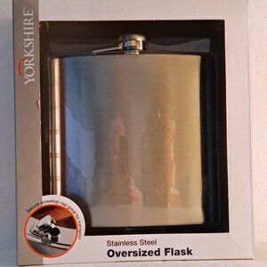 Stainless Steel Oversized Flask by Yorkshire 40 Ounce 1.2 Liter Capacity